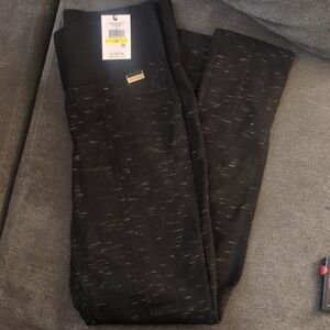 Calvin Klein Black Textured Leggings
